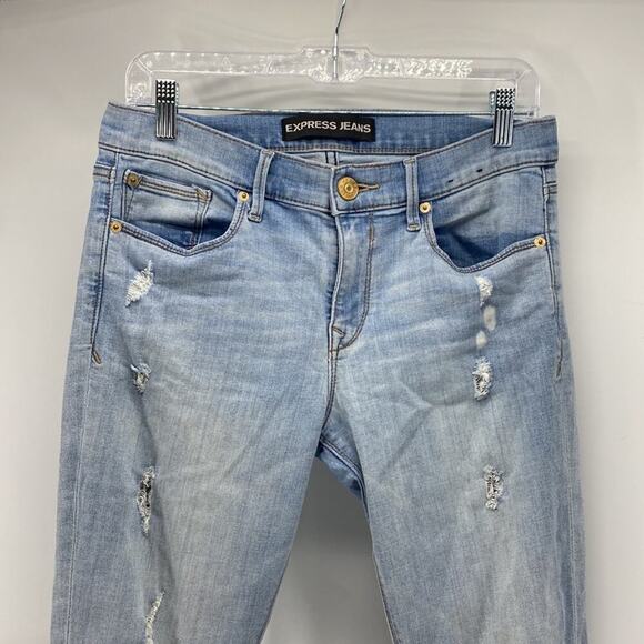 Express mid rise deconstructed jegging casual comfy everyday sz 6 - Picture 2 of 5